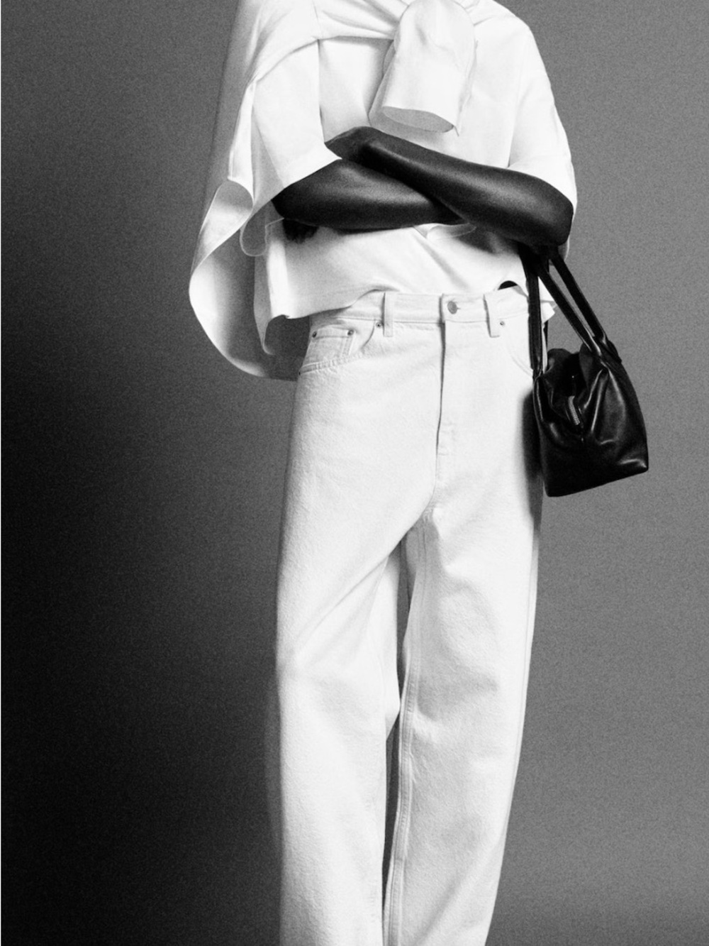 NEW COS 100% Cotton Oversized Boxy Tee Shirt in White, size M - Picture 5 of 8